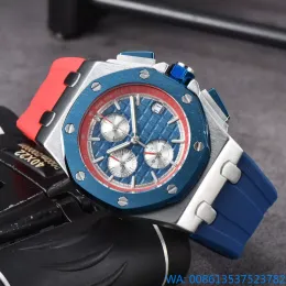 Mens Designer Watch Wrist Watches For Men 2023 New Mens Orologi Watches All Dial Work Quartz Watch High Quality Top Luxury Brand Clock Män mode Rubber Watch Band