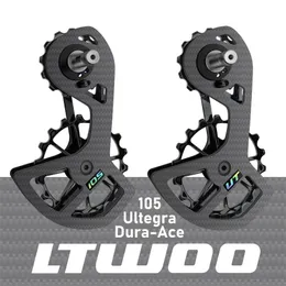 自転車derailleurs ltwoo ut bicycleセラミックベアリングカーボンファイバープーリーホイールセットリアガイド11速度34tサポートシマノ231010