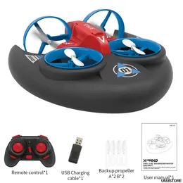 ElectricRC Boats H101 Mini Drone Helicopter 3in1 EPP Flying Air Boat Land Driving Mode RC Quadcopter Aircraft RTF Toy Gift Children 231010