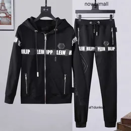 PP 2-Piece Hoodie Top Brand Plein Skull Men tracksuit Cotton Philipps Hooded Sweatshirt Pants Sportswear pp Clothes Ropa deportiva capucha 881 con ZH4H