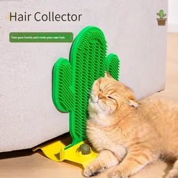 Gato brinquedos gato cabelo zero canto cócegas cactus brinquedo zero massagem escova rosto remoção do cabelo gato escova artefato pet suprimentos 231011