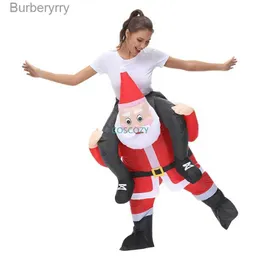 Theme Costume New Christmas Adult Riding-Santa Claus table Comes Halloween Party Mascot Fancy Role Play Xmas Disfraz for Man WomanL231010