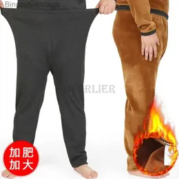 Erkekler Termal İç Giyim Kış Sonbahar Erkekler Kocası Kalın Polar Sıcak Termal İç Giyim Bot Elastikiyeti 7xl 8xl Artı Boyut Pamuk İç Giyim Pantolon 60 54L231011