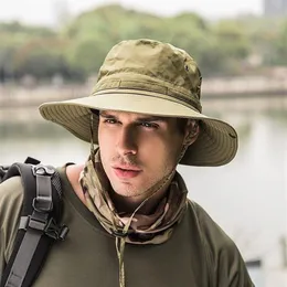 Berets Hirigin Boonie Bucket Hat 2022 Cap rybacka polowanie na brzeg brzeg safari letni mężczyźni słońce na zewnątrz składanie rybaków hatberets2365