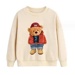 Primavera Autunno Bambini Cartoon Orso Pullover Ragazzi Ragazze Maglioni a maniche lunghe Bambini Felpe in cotone Vestiti per bambini 2-8 anni