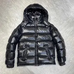 Piumino da uomo Parka Piumino da uomo lucido e senza lavaggio in piuma d'anatra bianca con cappuccio caldo giacca da uomo 2023 nuovo top nero casual e alla moda J231010