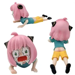 Mascot Costumes 6cm Spyfamily Anya Forger Anime Figure Spyfamily Action Figure Scene Ornaments Figurine Collectible Statue Model Doll Toy Gift