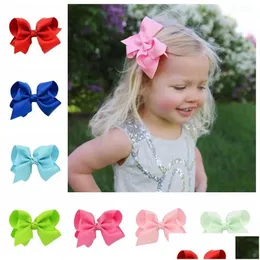 ملحقات الشعر 4 بوصة صلبة Grosgrain Ribbon Hair Clip Clip Handmade Bow Knot Excalsory for Girls Fashion Headwear Baby ، Kids DHBQP