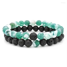 Beaded Strands Double Bracelet Luxury Jewelry Couple Crystals Beads Bracelets Jade Pulseras MagneticaGirls Women Men Lars22310k