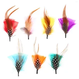 Bandanas 14 PCS Multi Color Earrings Costume Decorative Feathers Clothing Plume Hat Blandade unika stil Caps