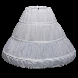 Son Çocuk Petticoats Düğün Gelin Aksesuarları Yarım Kayma Küçük Kızlar Crinoline Beyaz Uzun Çiçek Kız Resmi Elbise Kirt 298n