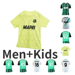 23 24 US Sassuolo Calcio Calcio Traore Soccer Jerseys Mens Berardi Boga Caputo Obiang Defrel Home Away Djuricic Short Sleeve Football Shirts Kyriakopoulos Muldur 유니폼