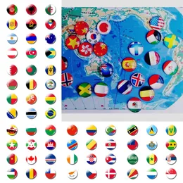 Fridge Magnets 12PCS National Flag World Sets Magnet China USA UK Spain Russia Germany Italy France Souvenirs Refrigerator 231010