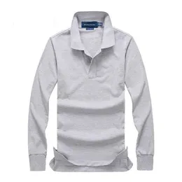 2023 poloshirt camisa sólida masculina camisas de luxo pequeno cavalo manga longa básico topo algodão polos para meninos marca designer pol321f