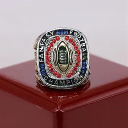 2019 Factory 2018 Fantasy Football Championship Ring Gravering inuti USA Storlek 8 till 15 Display Box Drop 173U