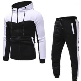 Spodnie z kapturem Zestawy dresowe jogging bressuit aktywne odzież męska mens z kapturem bluzy joggery zestaw jesiennych zimowych siłowni aktywne zużycie1235y