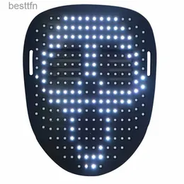 Kostymtillbehör Halloween Light Up Mask Decoration Gere Sensing Led Light Changing Face Mask Party Dance Bar Cosplay Props Christmas GiftsL231011