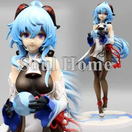 Maskot kostümleri maskot kostümleri 24cm anime jenshin etkisi ganyu 1/7 plenilune bakış ver pvc aksiyon rakamları koleksiyon model oyuncaklar Noel hediyesi