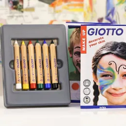 Crayon Italy Giotto 6 Color Natural Children Face Body Mark Up Pastel Pencil Party Makeup Painting School Kid Drawing Pencils 231010