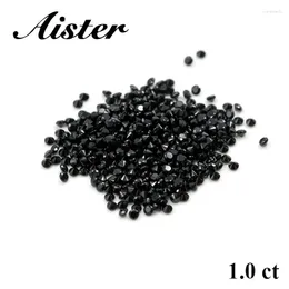 Loose Gemstones Natural Black Color Moissanite Stones Small Sizes From 0.7mm To 2.9mm (1.0ct / Pack)