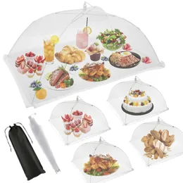 Other Kitchen Tools 5Pcs Mesh Food Cover Foldable Pop Up Covers Large Protector Vegetable Fruit Breathable BBQ Accessories 231011