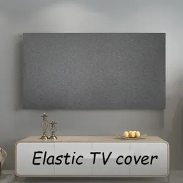 Dust Cover 55 Inch 65 Inch Stretch TV Cover Dust Cover Cloth Cover Cloth LCD Wall Hanging Light Luxury Simple Cover Towel 231007