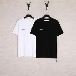 Summer Designer Mens T Shirts Short Sleeve Men Kvinnor Logo Loose Casual Off Black eller White Fashionl Cotton Top Quality Print Tees O233K