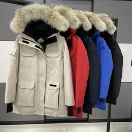 Doudoune d'hiver pour hommes et femmes, Parka Jason Chaktas, manteau à capuche en poils de loup, coupe-vent chaud, 235q, 2023