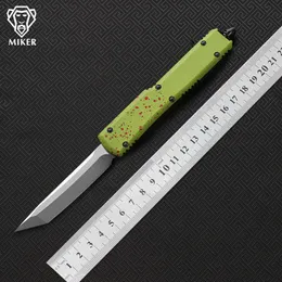 Gratis frakt, Miker Knife Blade: 7CR17, Handtag: 6061-T6Aluminum (CNC). Outdoor Camping Survival Knives EDC Tools, Wholesale