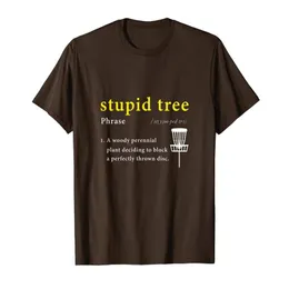 Camiseta de golfe de disco de árvore estúpida definição camisa engraçada presente camiseta270u