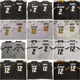2023 NCAA Colorado Buffaloes College Futbol Forması 2 Shedeur Sanders 12 Travis Hunter Gold Beyaz Siyah Gri Yeni Sezon Dikişli Jersey