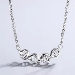 チェーンVentfille 925 Sterling Silver Dna Ed Spiral Necklace for Women Personality Trendy Party Gifts Jewelry 2021 Drop273Z