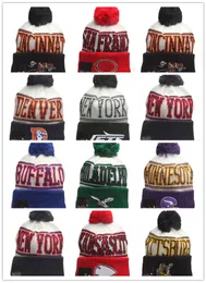 2023 Sideline Historic Pom Cuffed Knit Hat Cream Team Football Beanies Teams Knits Hats Mix and Match All Caps