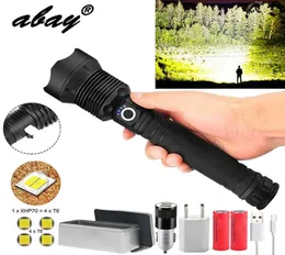 300000 lm 90.2 most powerful led flashlight torch usb 50 rechargeable tactical flashlights 18650 or 26650 hand lamp 70 2106088154309