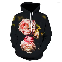 Heren Hoodies 2023 Hoodie Mannen Bloem Mode Sweatshirts Bloemen 3D Gedrukt Straat Jongen Meisje Lange Mouw Tops