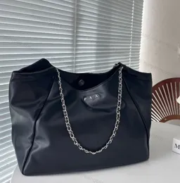 Stora svart läder kvinnors axelväskor stor storlek casual tygpåse kvalitet nylon crossbody väska kvinnlig rese shoppare handväska