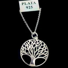 Moda Gümüş Ağacı Hayat Kolye Kolye Gümüş Totem Din 18inch Yakalar Popüler 925 Düğün Sevgililer Günü Takı339r