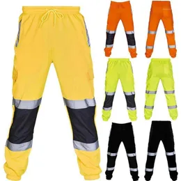 HI VIS VISIBILITY VIZ SOPRA I PANTALONI RIFLETTENTE SICUREZZA ABBIGLIAMENTO DA LAVORO JOGGING PANT1319u