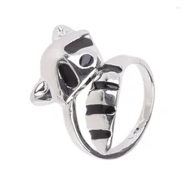 Cluster Ringen Animal Ring Voor Vrouwen Meisjes Mooie Open Wasbeer Snake Tail Vrouw Vriendin Birthaday Gift