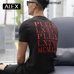 Plein Philipps 24 pp haftowe ubranie letnie bawełniane menu bawełniane Alex Black śmieszne streetwear t moda tshirt men koszula gdu4