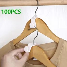 Hangers 100pcs Hanger Connector Hooks Space Saving Exced Clips Clips Arsable White Closet Coat Hight Duty Coat