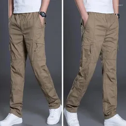 Męskie spodnie Mężczyzna luźne 5 kolorów cienki bawełniany ładunek wypoczynkowy spodni rozmiar l-6xl