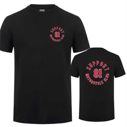 Mäns T-shirts Support 81 Motorcykelklubb till 2019 T-shirt Summer Men Cotton Kort ärm T-shirts Stöd 81 MAN TOPS TEE L23273Z