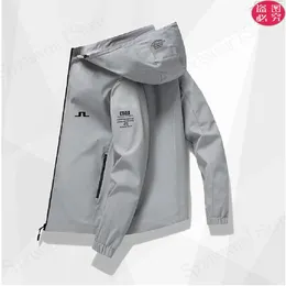 Men's Jackets Embroidery J. lindeberg Golf Jacket Windproof Hooded Casual Coat Clothing Autumn 231011