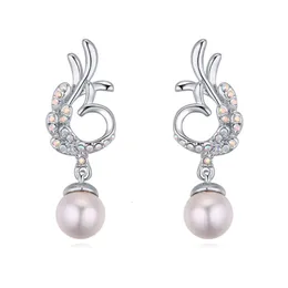 Earrings Swarovski Designer Luxury Fashion Women Elements Austrian Pearl Earrings - Love Outstanding Exaggerated Earrings