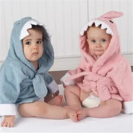 Pyjamas baby Robes Animal Boys Girls Cotton Sleepwear Cartoon Baby Bathrobe Romper Kids Home Wear Baby Hooded Bath Handduk Robes 231006