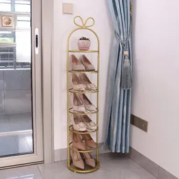 Storage Holders Racks Simple Shoe Cabinets Modern Shoe Rack Metal Shelving Home Vertical Storage Entrance furniture iron Storage Shelf Plant Stand 231007