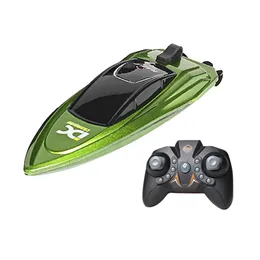 ElectricRC Boats 24GHz RC Speed Boat Lampada a LED alta Nave telecomandata elettrica impermeabile 231010