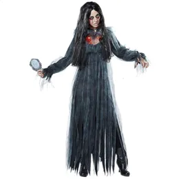 Halloween bruxa vampiro traje adulto feminino dia da rainha morta carnaval festa cosplay fantasma noiva