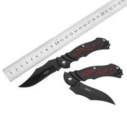 Piccolo coltello pieghevole portatile tasca da campeggio esterno da campeggio esterno edc taglierina in acciaio in acciaio coltellino nero